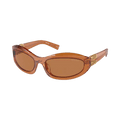 Miu Miu Oval Sunglasses — Brown