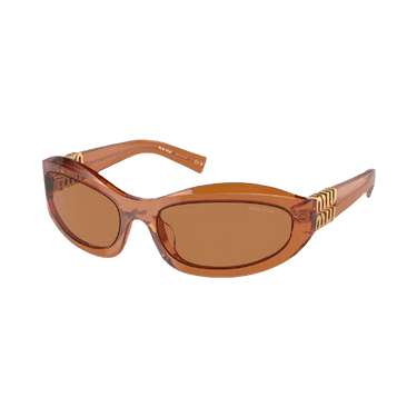 Miu Miu Oval Sunglasses — Brown