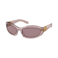 Miu Miu Oval Sunglasses — Brown