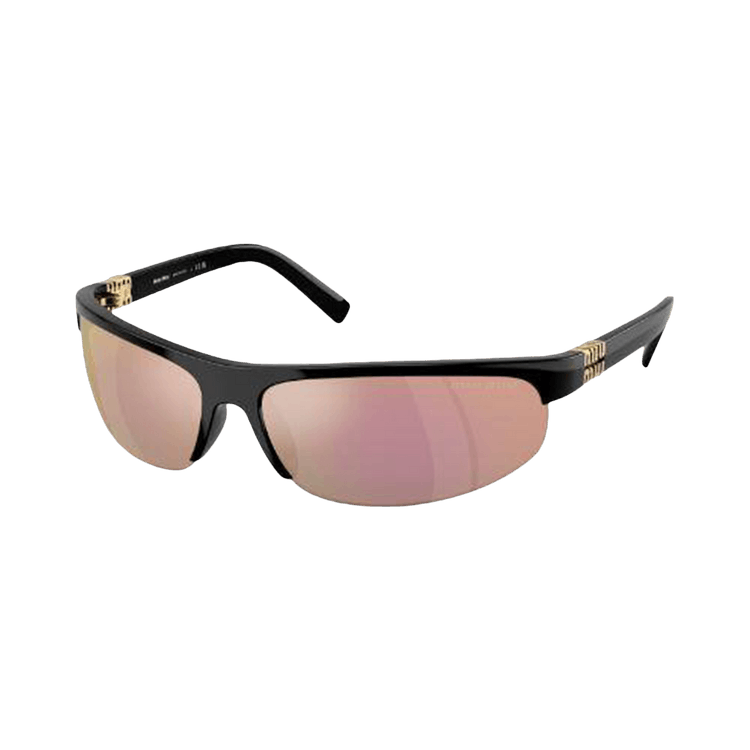 Miu Miu Oval Sunglasses — Black