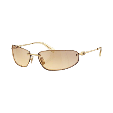 Miu Miu Oval Sunglasses — Gold