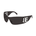 Balenciaga Bossy Mask Sunglasses — Grey