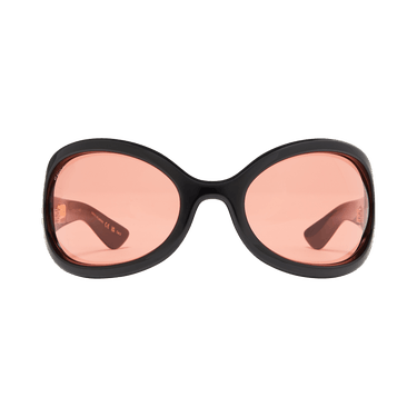 Gucci Oversized Oval Sunglasses — Black