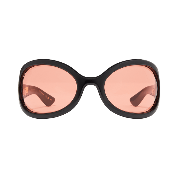 Gucci Oversized Oval Sunglasses — Black