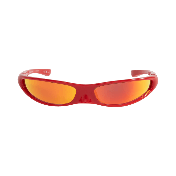 Balenciaga Blade Rectangle Sunglasses — Red