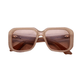 Jacques Marie Mage Square Sunglasses — Brown