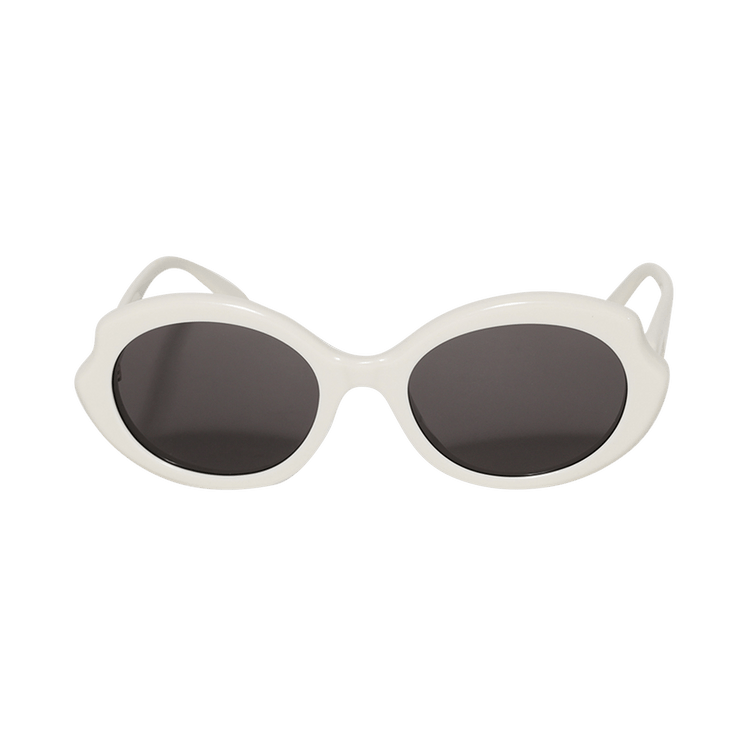 Loewe Oval Slim Sunglasses — White