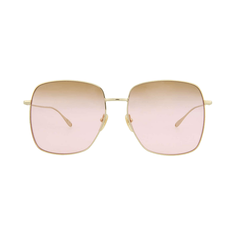 Gucci Square Sunglasses — Gold