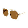Gucci Square Sunglasses — Gold