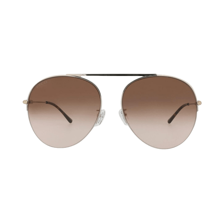 Gucci Aviator Sunglasses — Silver