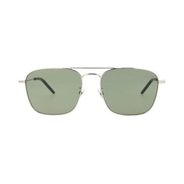 Saint Laurent Aviator Sunglasses — Silver
