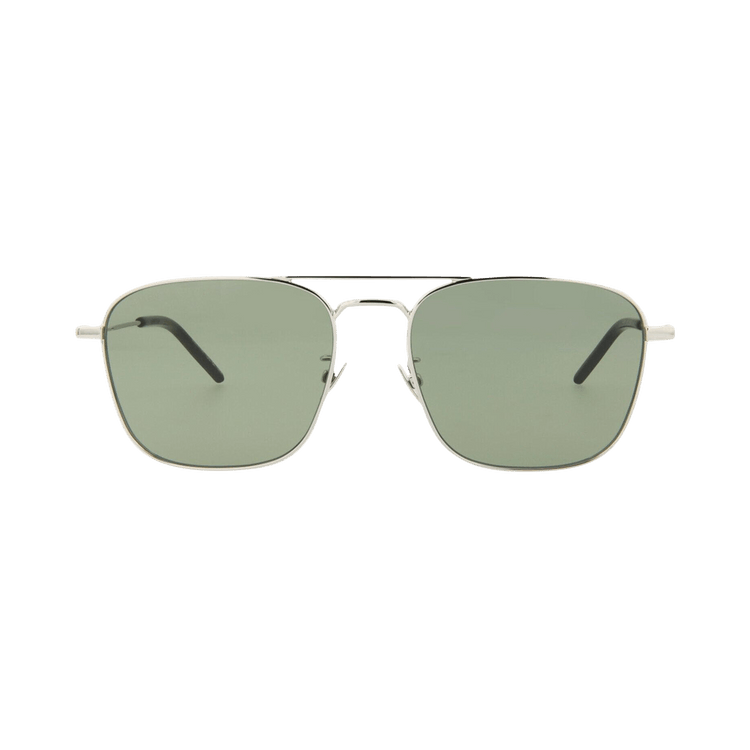 Saint Laurent Aviator Sunglasses — Silver