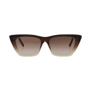 Saint Laurent Rectangular Sunglasses — Brown