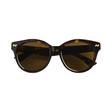 Bottega Veneta Dizzy Round Sunglasses — Brown