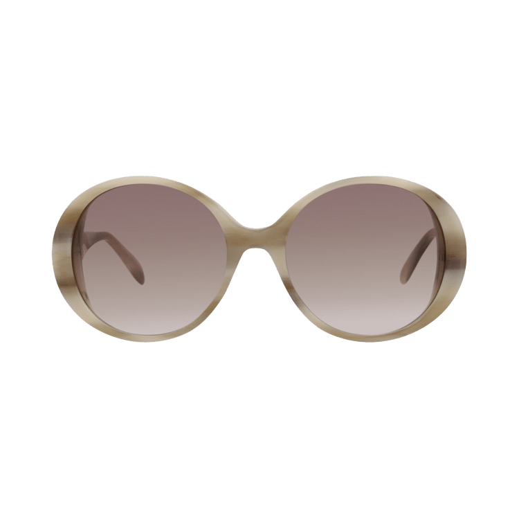 Alexander McQueen Round Sunglasses — Cream