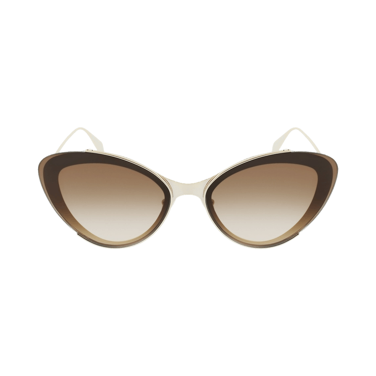 Alexander McQueen Cat Eye Sunglasses — Gold