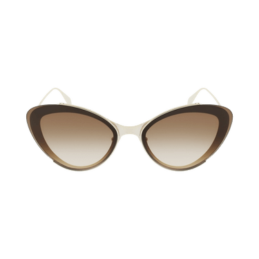 Alexander McQueen Cat Eye Sunglasses — Gold