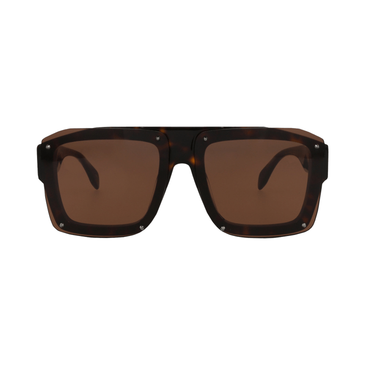 Alexander McQueen Square Sunglasses — Brown