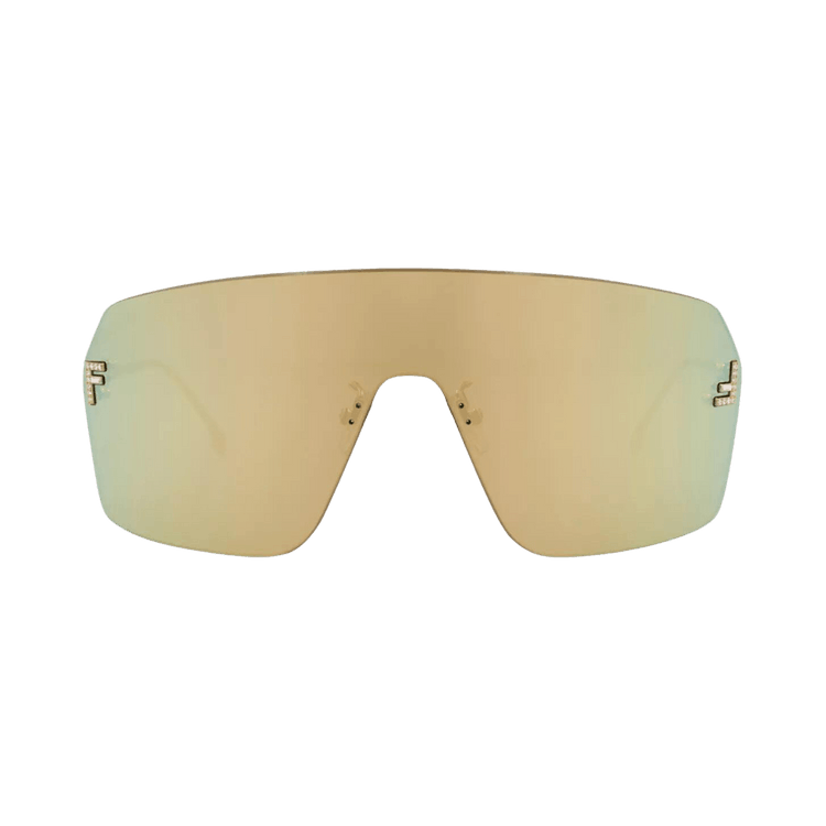 Fendi Shield Sunglasses — Gold
