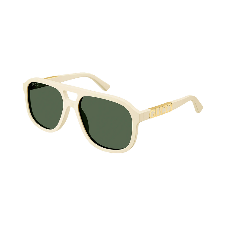 Gucci Aviator Sunglasses — Cream