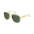 Gucci Aviator Sunglasses — Cream