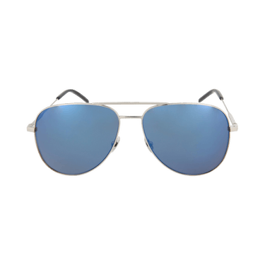 Saint Laurent Aviator Style Sunglasses — Silver