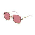 Gucci Square Sunglasses — Gold