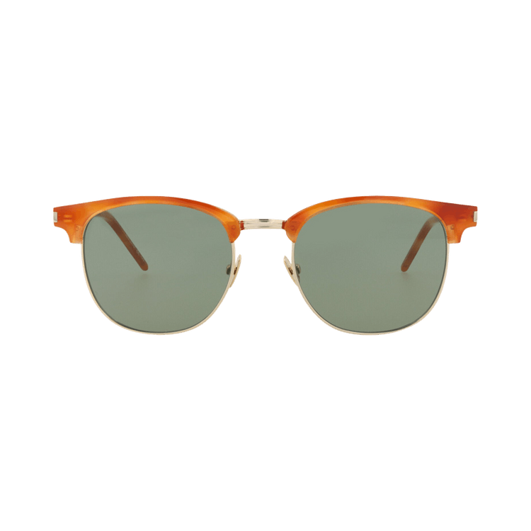 Saint Laurent Round Sunglasses — Brown
