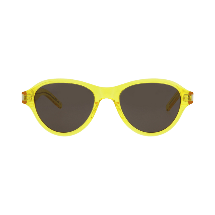 Saint Laurent Oval Sunglasses — Yellow