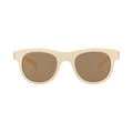 Saint Laurent Round Sunglasses — Cream