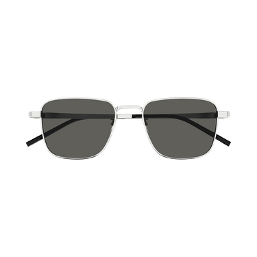 Saint Laurent Square Sunglasses — Silver
