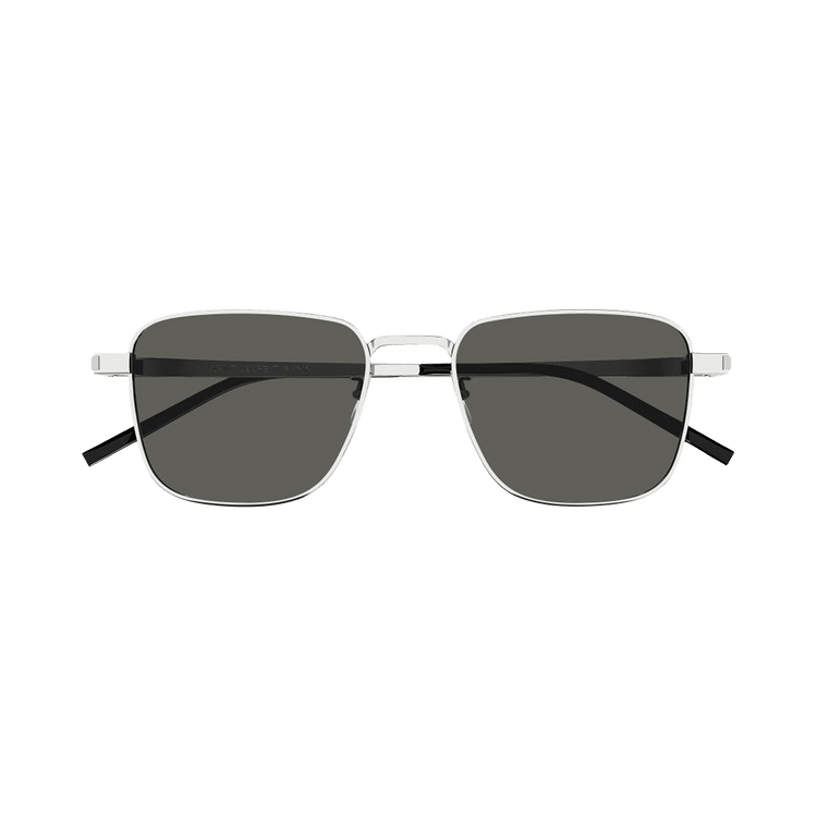 Saint Laurent Square Sunglasses — Silver