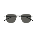 Saint Laurent Square Sunglasses — Silver
