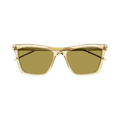 Saint Laurent Square Sunglasses — Yellow