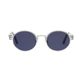 Jean Paul Gaultier Lunette Double Ressort Sunglasses — Silver