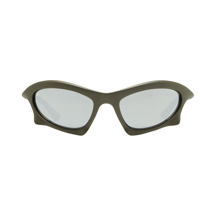 Balenciaga Bat Rectangle Sunglasses — Grey