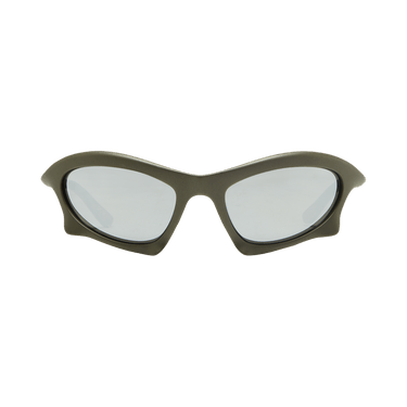 Balenciaga Bat Rectangle Sunglasses — Grey