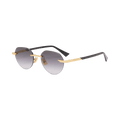 Bottega Veneta Glaze Rimless Sunglasses — Gold