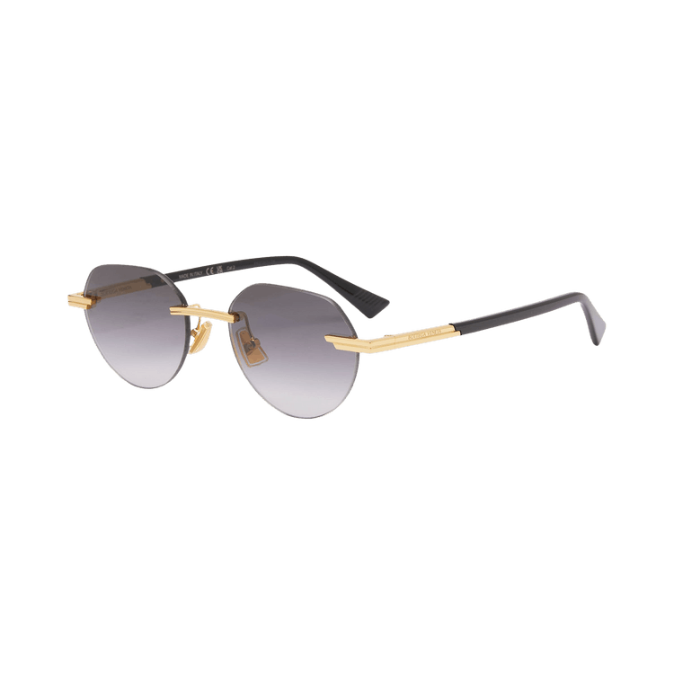 Bottega Veneta Glaze Rimless Sunglasses — Gold
