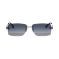 Bottega Veneta Rectangular Sunglasses — Silver