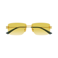 Bottega Veneta Rectangular Sunglasses — Gold