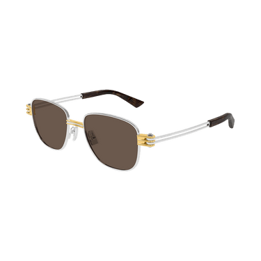 Bottega Veneta Square Sunglasses — Brown