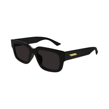 Bottega Veneta Ultrathin Squared Sunglasses — Black