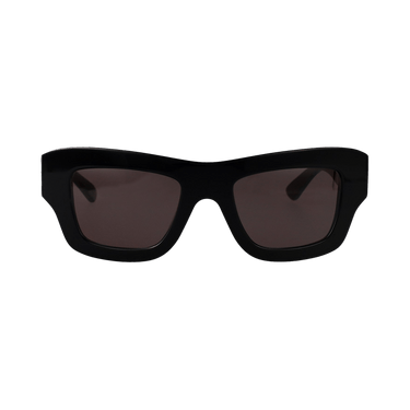 Bottega Veneta Ultrathin Squared Sunglasses — Black