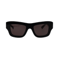 Bottega Veneta Ultrathin Squared Sunglasses — Black