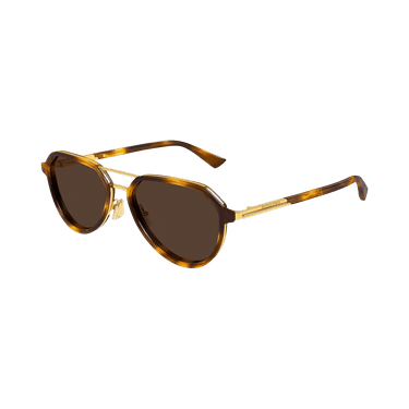 Bottega Veneta Forte Aviator Sunglasses — Brown