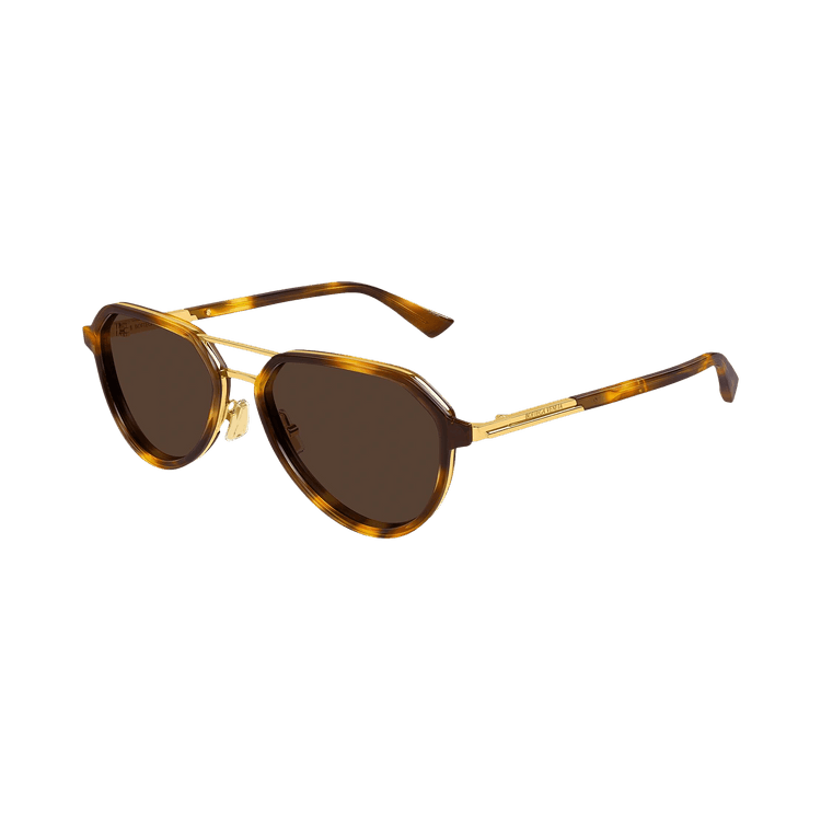 Bottega Veneta Forte Aviator Sunglasses — Brown