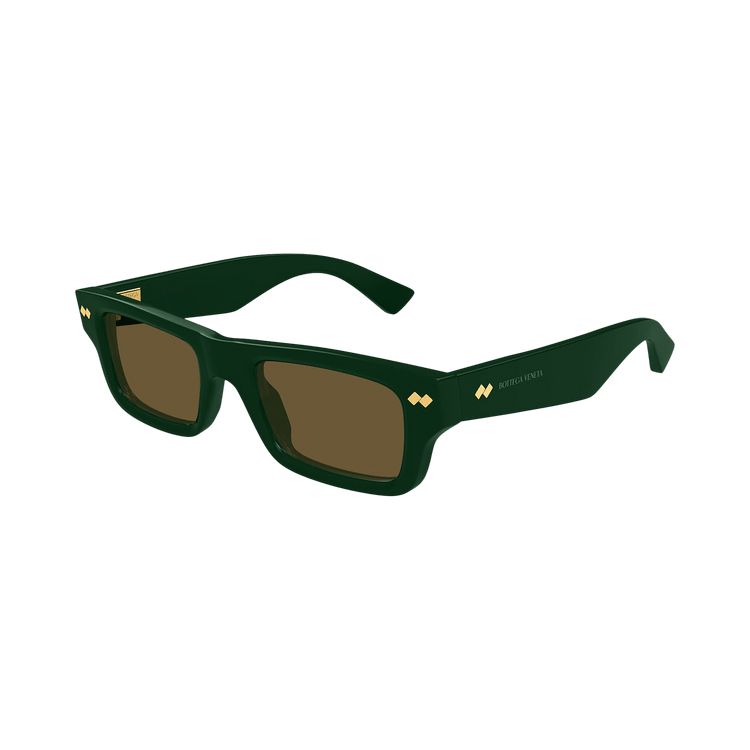 Bottega Veneta Dizzy Square Sunglasses — Green