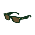 Bottega Veneta Dizzy Square Sunglasses — Green