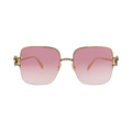 Alexander McQueen Square Sunglasses — Gold